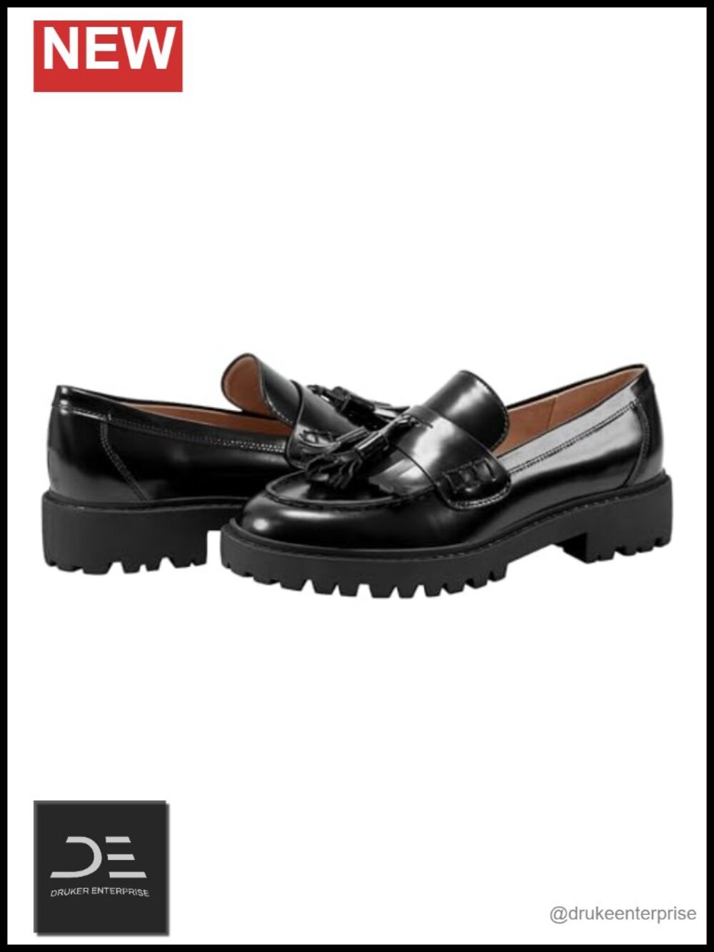 Marc Fisher Ltd Ozzie Tassel Loafer Lug Sole Slip-On Leather Womens Shoes